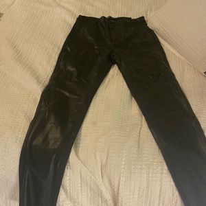 Faux Leather High Rise Leggings